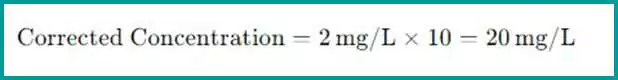 find correct dilution factor stats 3