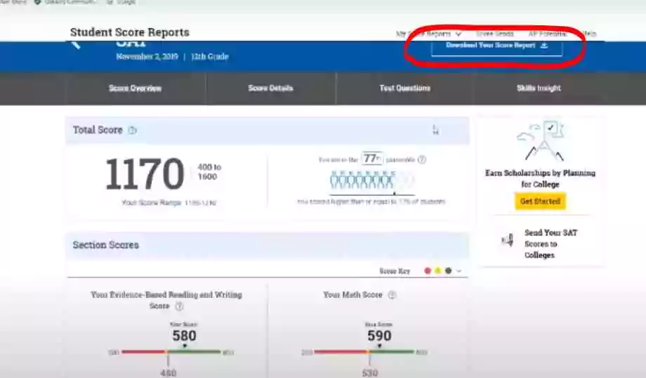 how to find old sat scores for free online step 8