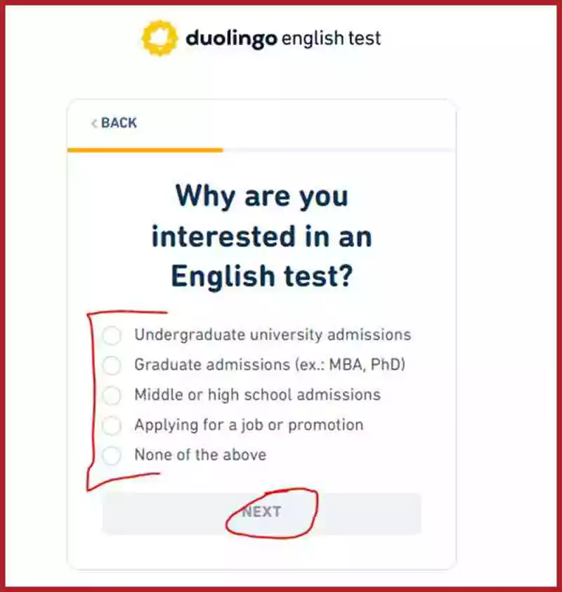 Duolingo English Test registration process step 3