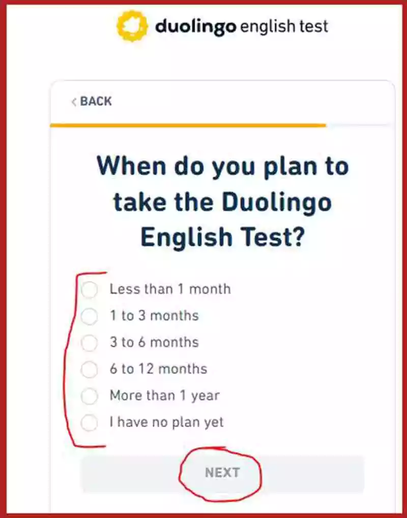 Duolingo English Test registration process step 5