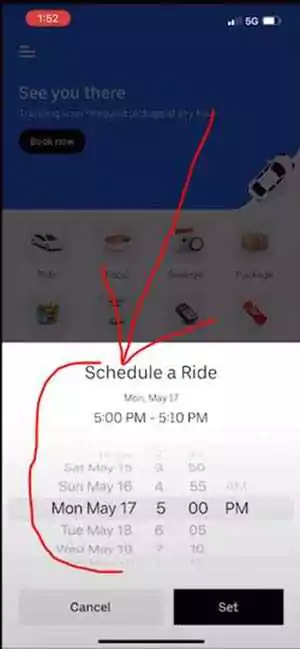 Request a Female Uber Driver step 2