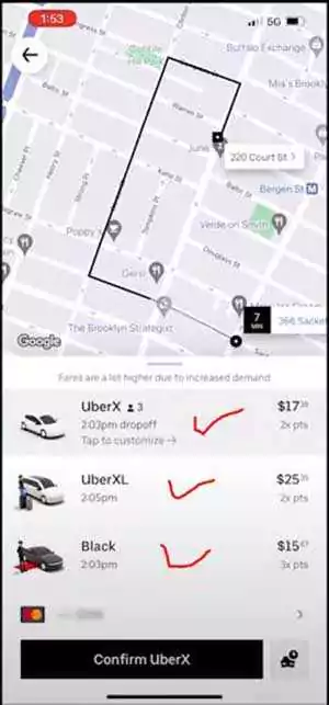 Request a Female Uber Driver step 4