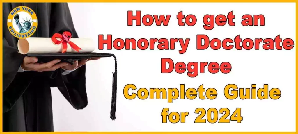 How to get an Honorary Doctorate Degree