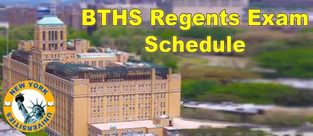 BTHS Regents Exam Schedule